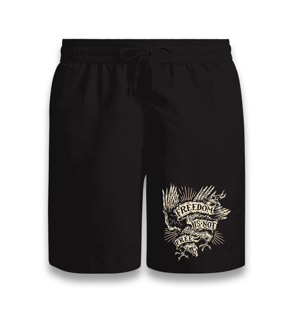 Eagle Freedom is not Free Black Shorts - Premium  from W.E.N.S. WIND - Just 7990! Shop now at W.E.N.S. WIND