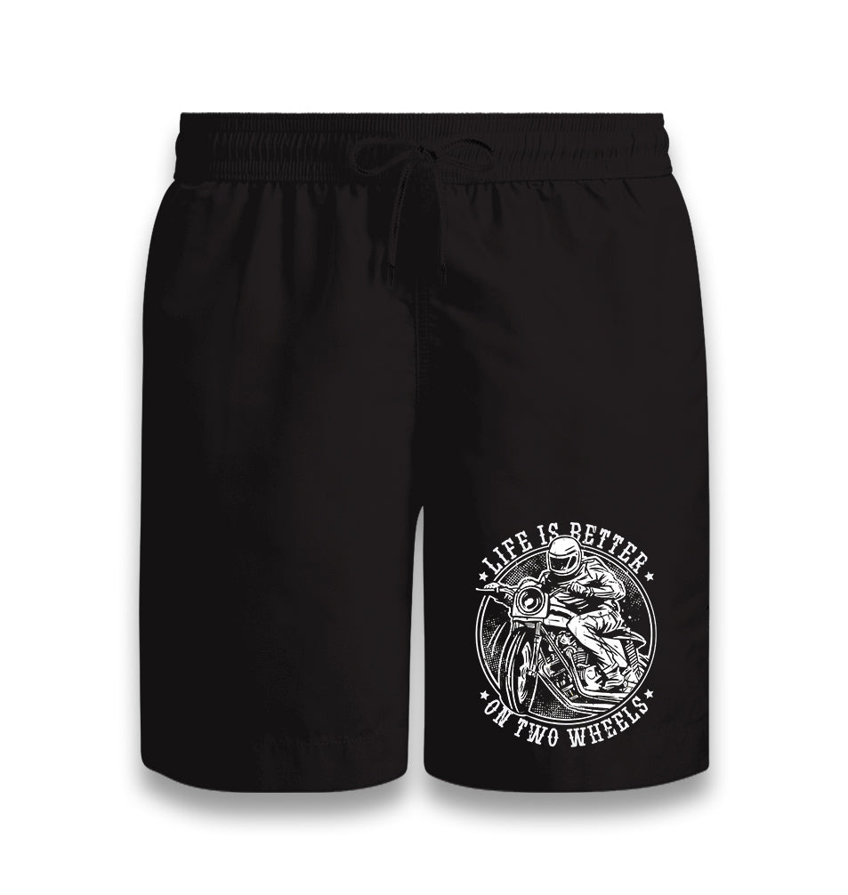 Motorcyle Life is Better on Two Wheels Black Shorts - Premium  from W.E.N.S. WIND - Just 7990! Shop now at W.E.N.S. WIND