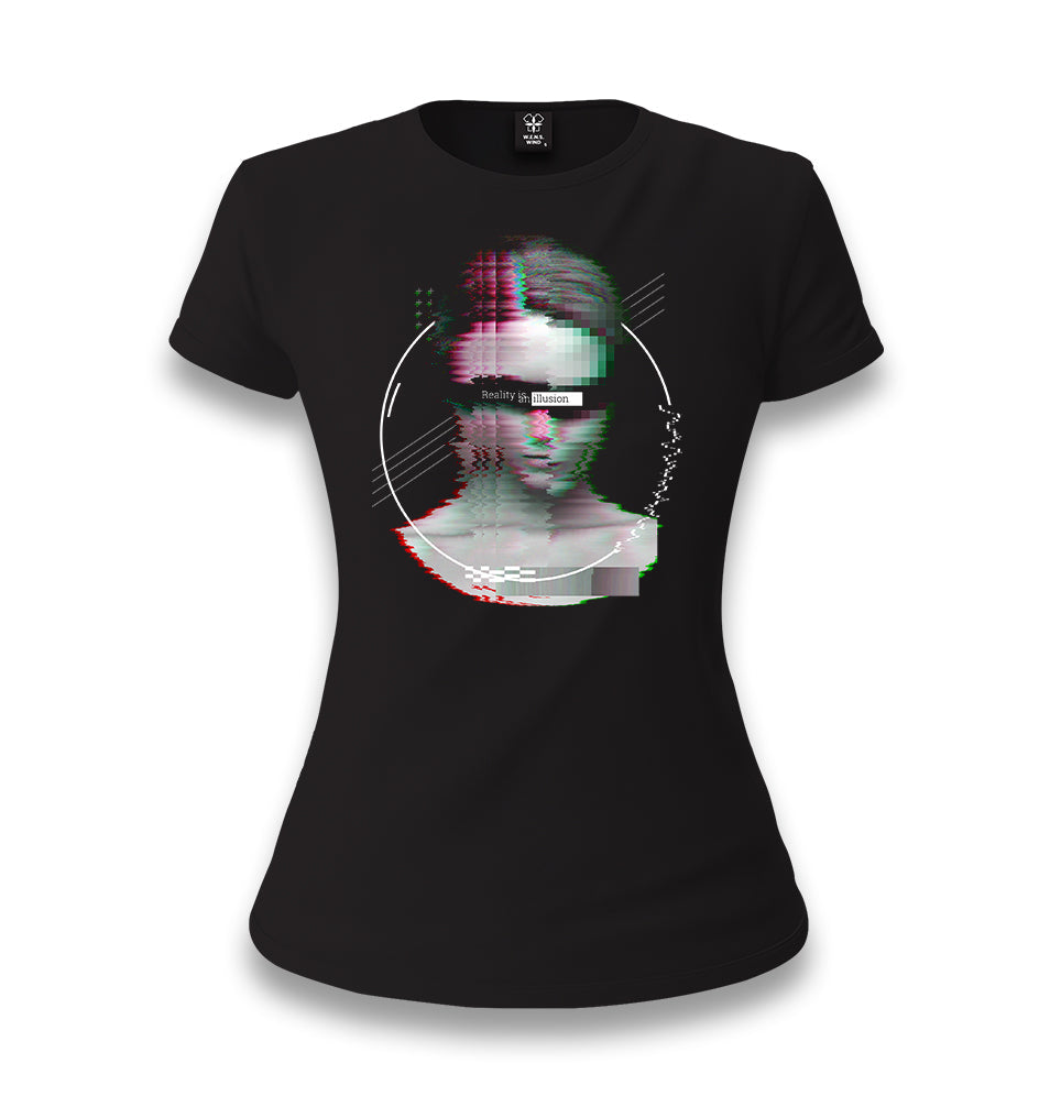 Statue Digital Woman Women's Black T-shirt - Premium  from W.E.N.S. WIND - Just 6490! Shop now at W.E.N.S. WIND