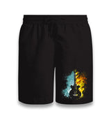 Guitar in Fire and Ice Black Shorts - Premium  from W.E.N.S. WIND - Just 7990! Shop now at W.E.N.S. WIND