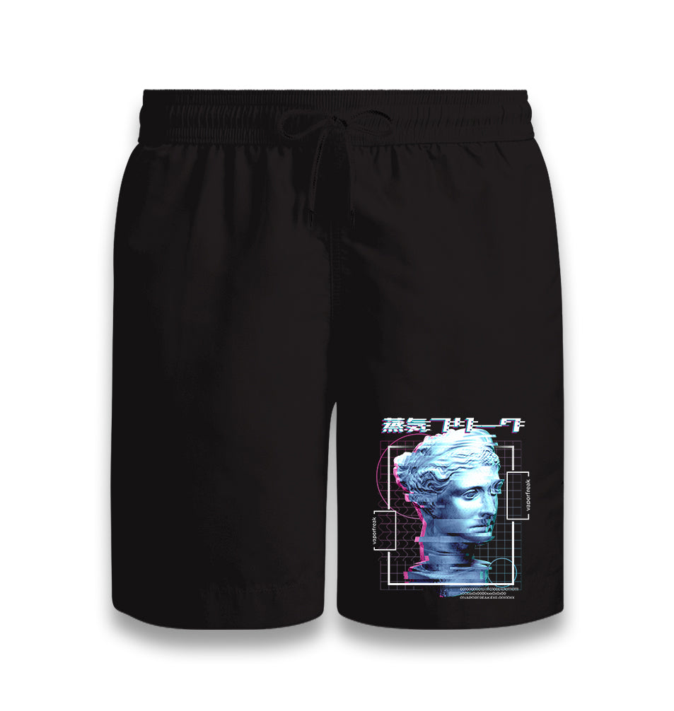 Statue Digital Woman Freak Black Shorts - Premium  from W.E.N.S. WIND - Just 7990! Shop now at W.E.N.S. WIND