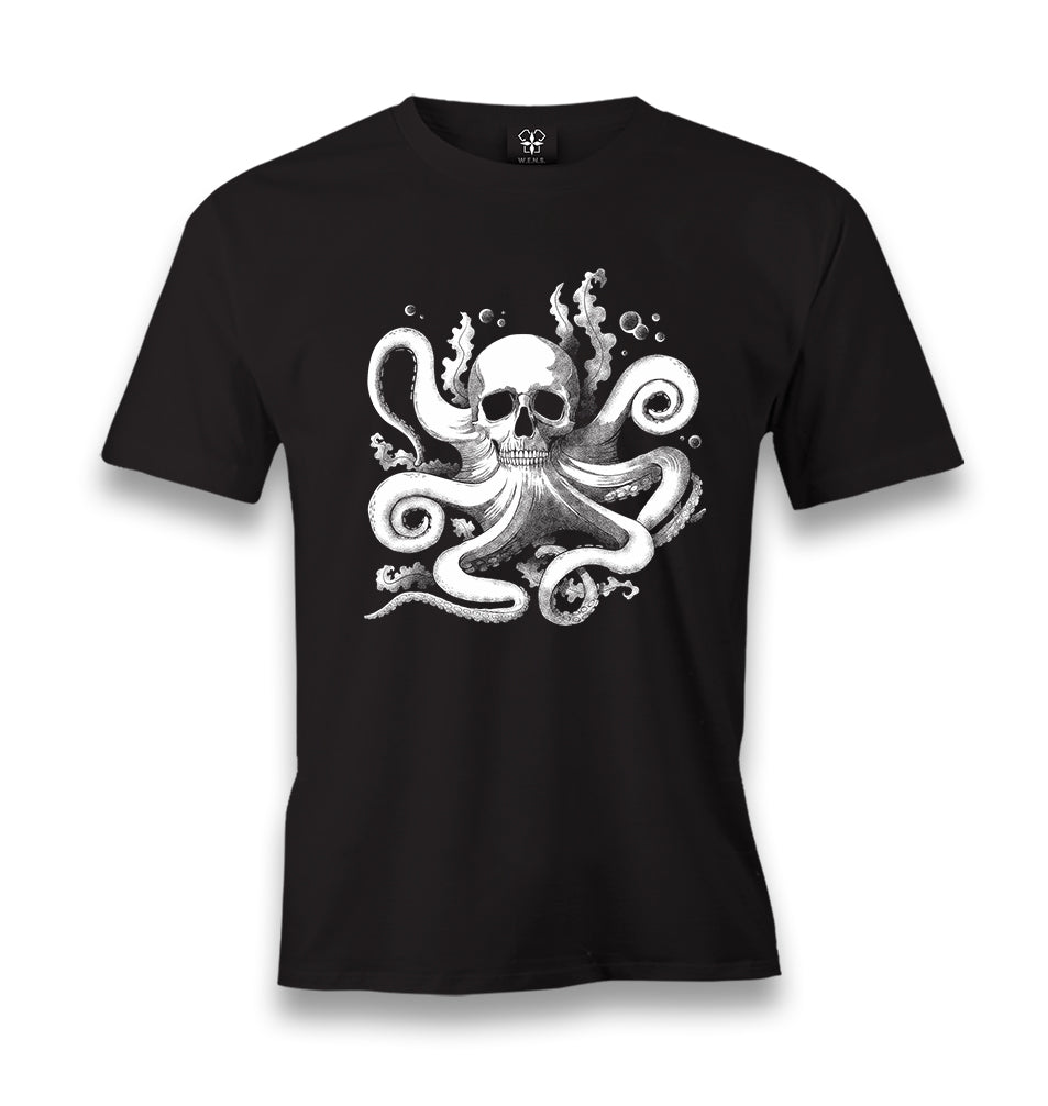 Octopus Skull Men's Black Tshirt - Premium  from W.E.N.S. WIND - Just 6490! Shop now at W.E.N.S. WIND