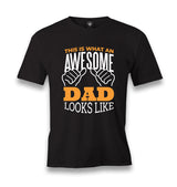 What an Awesome Dad Looks Like Men's Black Tshirt - Premium  from W.E.N.S. WIND - Just 6490! Shop now at W.E.N.S. WIND