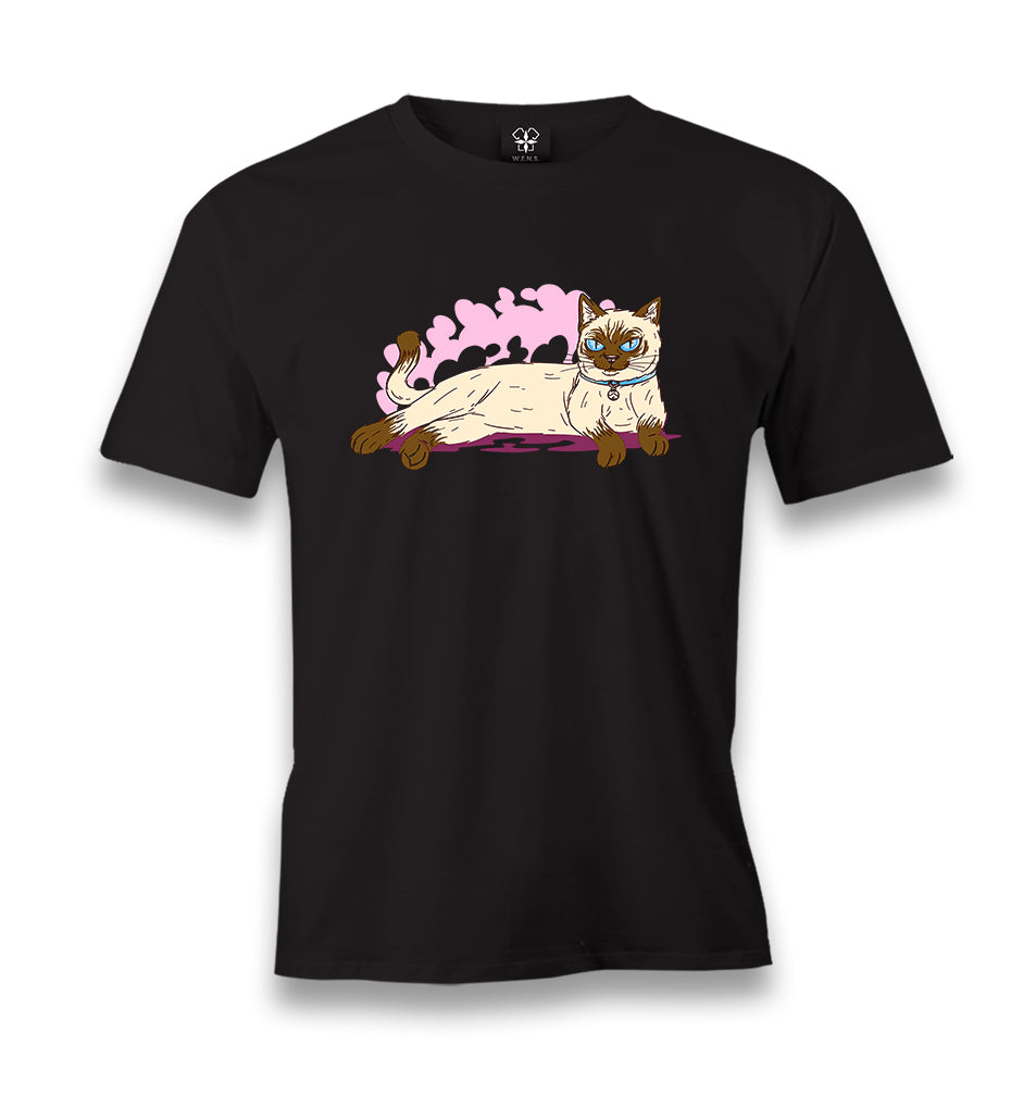 Simaese Cat Men's Black Tshirt - Premium  from W.E.N.S. WIND - Just 6490! Shop now at W.E.N.S. WIND