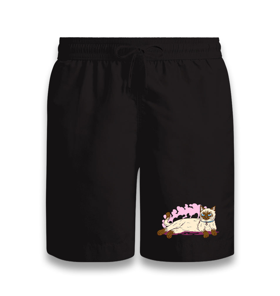 Simaese Cat Black Shorts - Premium  from W.E.N.S. WIND - Just 7990! Shop now at W.E.N.S. WIND