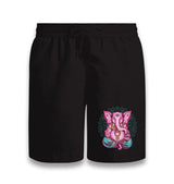 Pink Elephant Meditating in a Yoga Pose Black Shorts - Premium  from W.E.N.S. WIND - Just 7990! Shop now at W.E.N.S. WIND