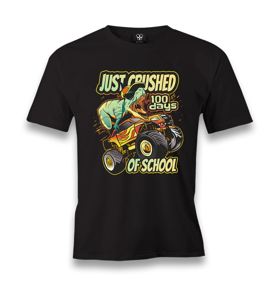 Dinosaur Riding Monster Truck Back to School Men's Black Tshirt - Premium  from W.E.N.S. WIND - Just 6490! Shop now at W.E.N.S. WIND