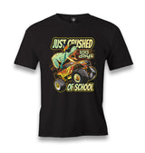 Dinosaur Riding Monster Truck Back to School Men's Black Tshirt - Premium  from W.E.N.S. WIND - Just 6490! Shop now at W.E.N.S. WIND