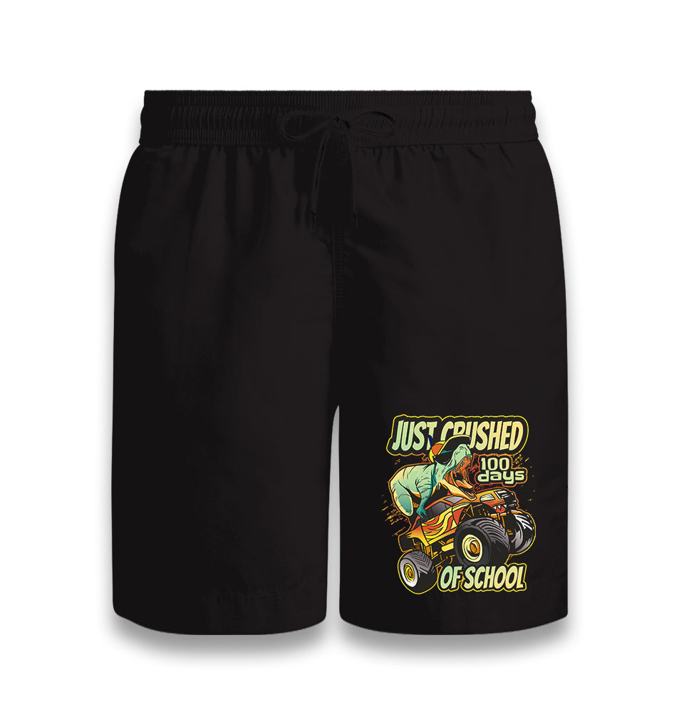 Dinosaur Riding Monster Truck Back to School Black Shorts - Premium  from W.E.N.S. WIND - Just 7990! Shop now at W.E.N.S. WIND