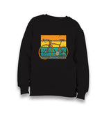 Racing Bike in Retro Style Kid's Black Sweatshirt - Premium  from W.E.N.S. WIND - Just 7990! Shop now at W.E.N.S. WIND