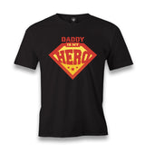 Daddy is My Hero Logo Men's Black Tshirt - Premium  from W.E.N.S. WIND - Just 6490! Shop now at W.E.N.S. WIND