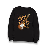 Brown Electric Guitar Kid's Black Sweatshirt - Premium  from W.E.N.S. WIND - Just 7990! Shop now at W.E.N.S. WIND