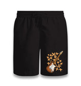 Brown Electric Guitar Black Shorts - Premium  from W.E.N.S. WIND - Just 7990! Shop now at W.E.N.S. WIND