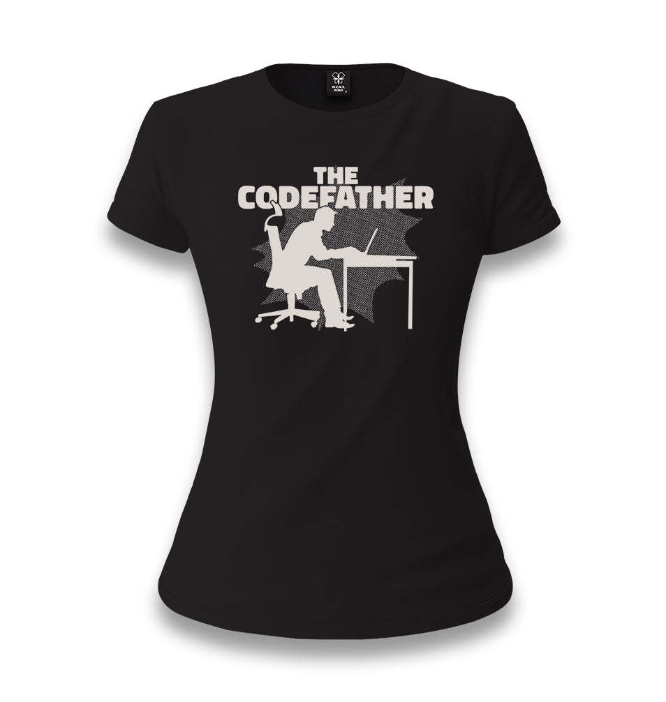 The Codefather Coding Women's Black T-shirt - Premium  from W.E.N.S. WIND - Just 6490! Shop now at W.E.N.S. WIND