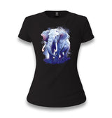 Purple Elephant Women's Black T-shirt - Premium  from W.E.N.S. WIND - Just 6490! Shop now at W.E.N.S. WIND