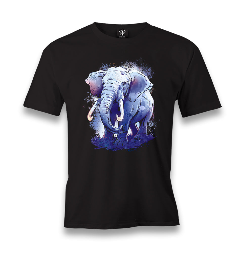 Purple Elephant Men's Black Tshirt - Premium  from W.E.N.S. WIND - Just 6490! Shop now at W.E.N.S. WIND