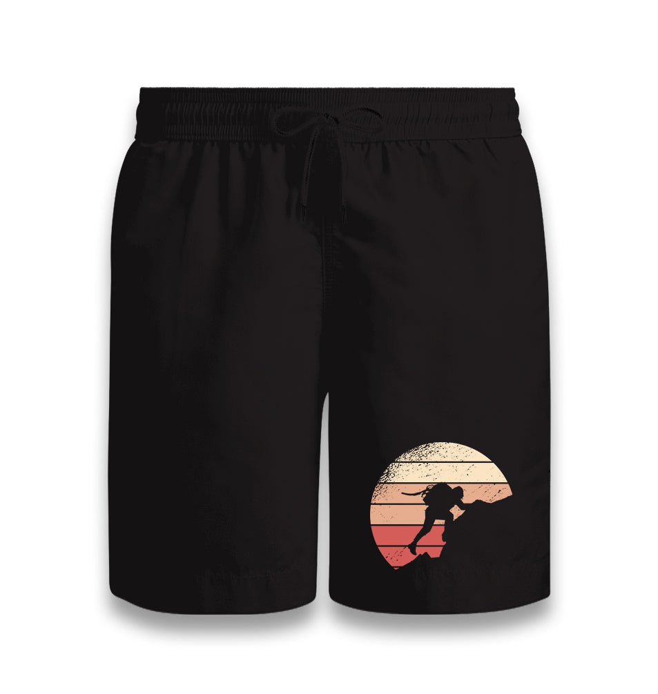 Man Climbing to a Mountain Black Shorts - Premium  from W.E.N.S. WIND - Just 7990! Shop now at W.E.N.S. WIND