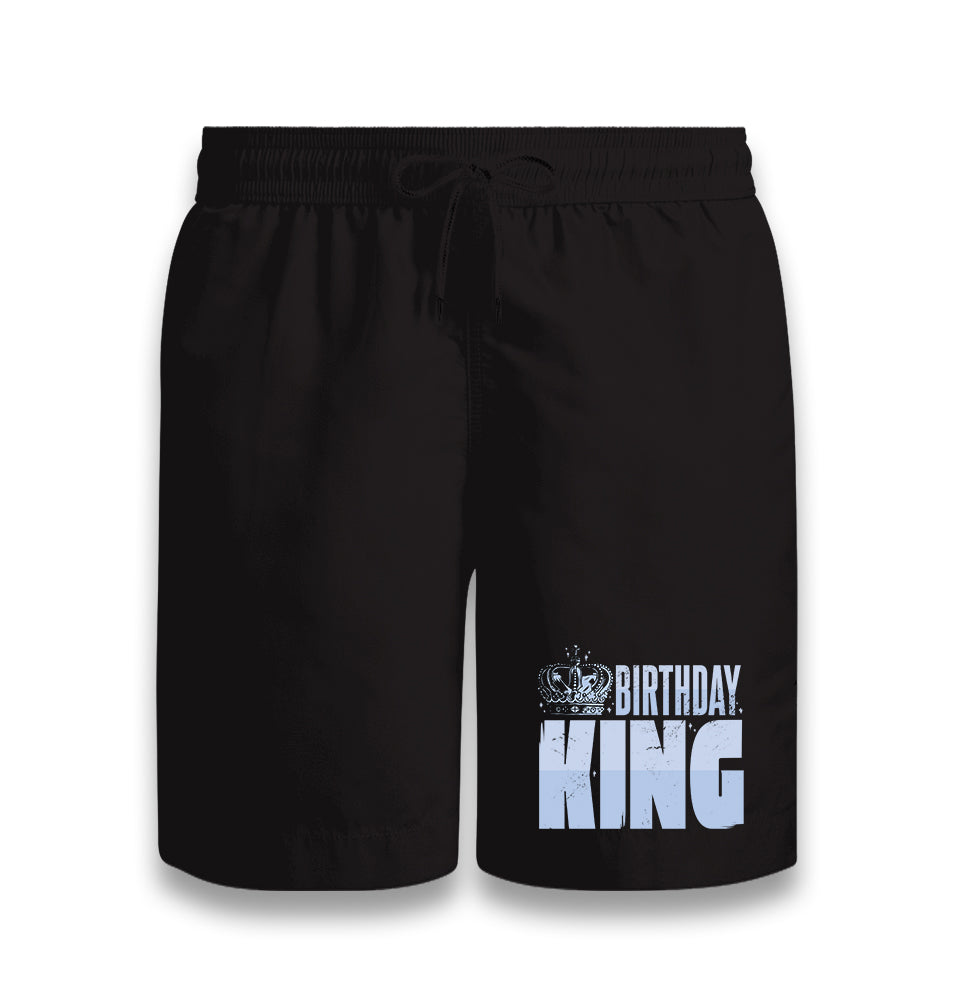 Birthday King Logo With a Crown Black Shorts - Premium  from W.E.N.S. WIND - Just 7990! Shop now at W.E.N.S. WIND