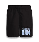 Birthday King Logo With a Crown Black Shorts - Premium  from W.E.N.S. WIND - Just 7990! Shop now at W.E.N.S. WIND