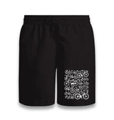 Several Silhouttes of Bicycles Black Shorts - Premium  from W.E.N.S. WIND - Just 7990! Shop now at W.E.N.S. WIND