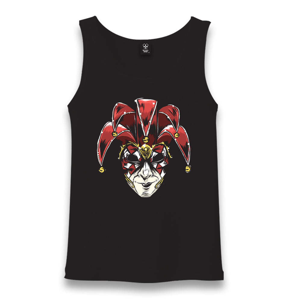 A Red Venetian Mask Mardi Gras Unisex Black Tank Top - Premium  from W.E.N.S. WIND - Just 6490! Shop now at W.E.N.S. WIND
