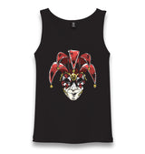 A Red Venetian Mask Mardi Gras Unisex Black Tank Top - Premium  from W.E.N.S. WIND - Just 6490! Shop now at W.E.N.S. WIND