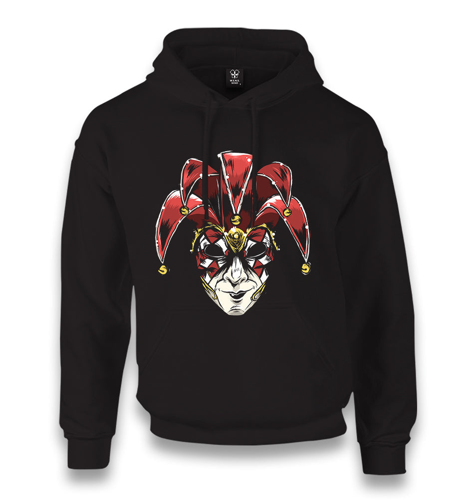A Red Venetian Mask Mardi Gras Unisex Black Hoodie - Premium  from W.E.N.S. WIND - Just 11990! Shop now at W.E.N.S. WIND