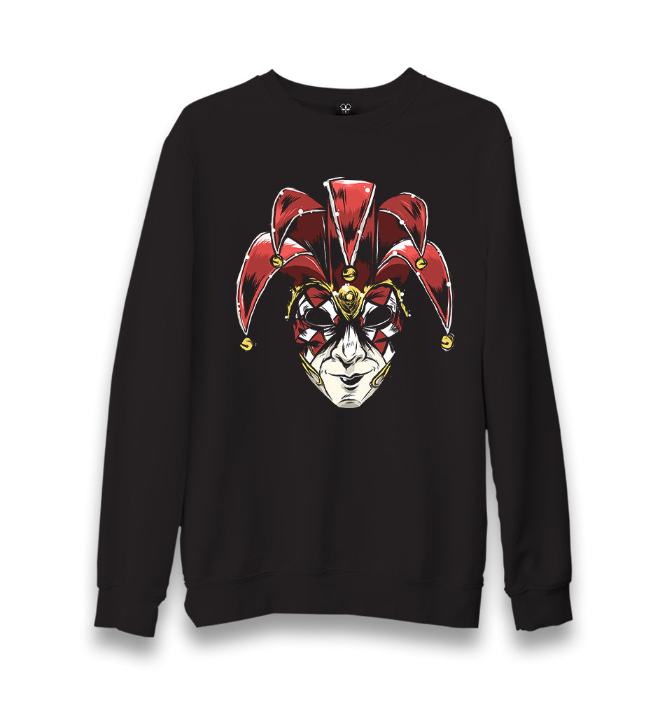 A Red Venetian Mask Mardi Gras Unisex Black Sweatshirt - Premium  from W.E.N.S. WIND - Just 10990! Shop now at W.E.N.S. WIND