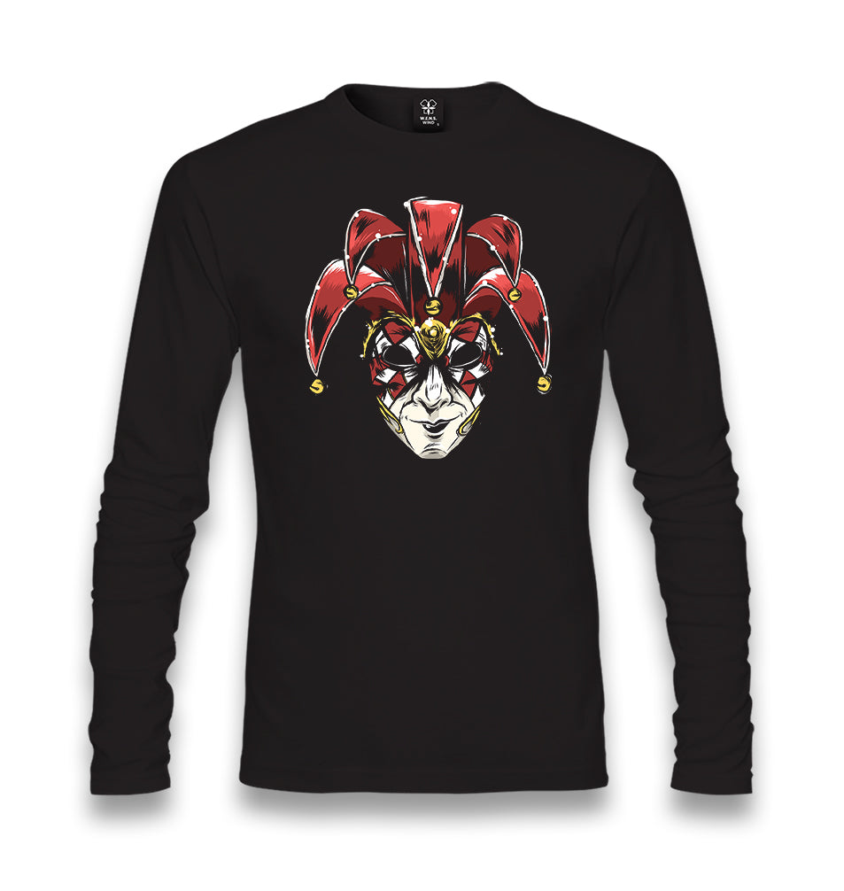 A Red Venetian Mask Mardi Gras Unisex Black Longsleeve - Premium  from W.E.N.S. WIND - Just 7990! Shop now at W.E.N.S. WIND