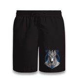 Egyptian god Anubis with a Blue Temple Black Shorts - Premium  from W.E.N.S. WIND - Just 7990! Shop now at W.E.N.S. WIND