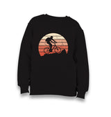 Man Riding Bicycle on the Mountain Kid's Black Sweatshirt - Premium  from W.E.N.S. WIND - Just 7990! Shop now at W.E.N.S. WIND