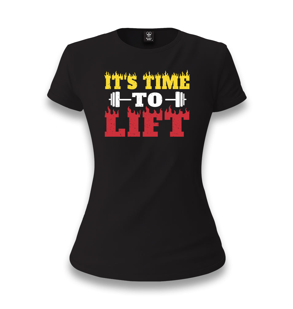 It's Time to Lift Women's Black T-shirt - Premium  from W.E.N.S. WIND - Just 6490! Shop now at W.E.N.S. WIND