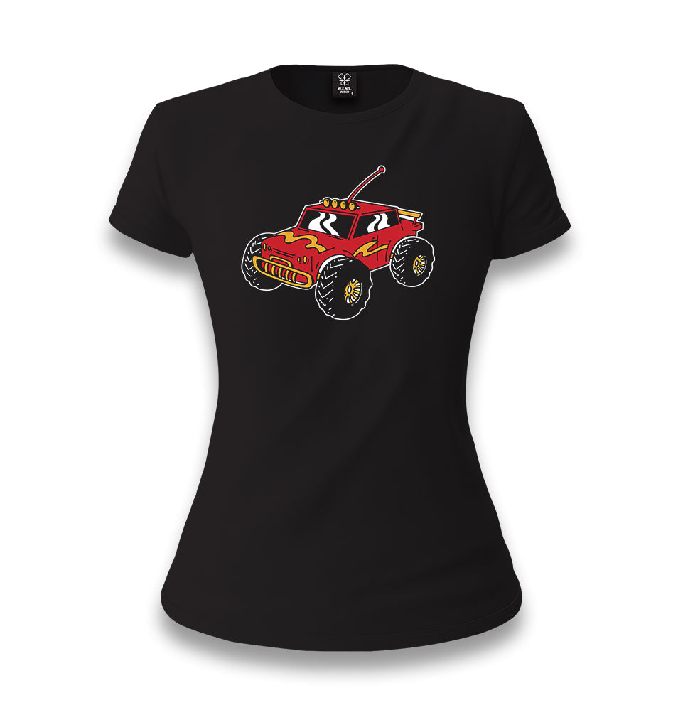 Remote Control Red Car Toy Women's Black T-shirt - Premium  from W.E.N.S. WIND - Just 6490! Shop now at W.E.N.S. WIND