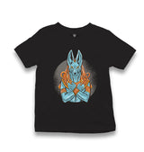 Egyptian God Anubis in Blue Color Kid's Black T-shirt - Premium  from W.E.N.S. WIND - Just 5990! Shop now at W.E.N.S. WIND