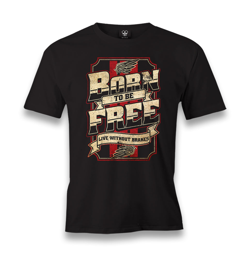 Motorcycle Live Without Brakes Men's Black Tshirt - Premium  from W.E.N.S. WIND - Just 6490! Shop now at W.E.N.S. WIND