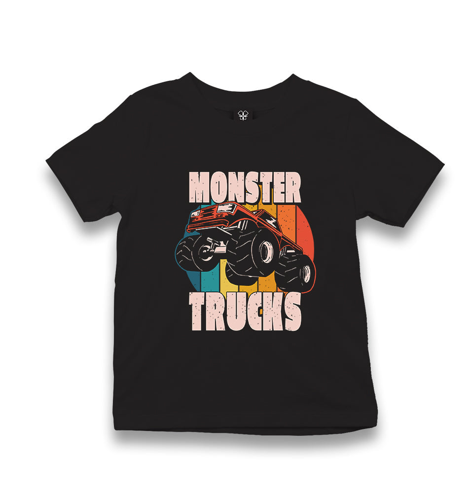 Monster Trucks Circle Sunset Black Kid's Black T-shirt - Premium  from W.E.N.S. WIND - Just 5990! Shop now at W.E.N.S. WIND