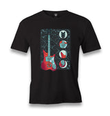 Electric Guitar and Its Parts on Grid Men's Black Tshirt - Premium  from W.E.N.S. WIND - Just 6490! Shop now at W.E.N.S. WIND