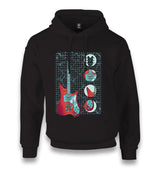 Electric Guitar and Its Parts on Grid Unisex Black Hoodie - Premium  from W.E.N.S. WIND - Just 11990! Shop now at W.E.N.S. WIND