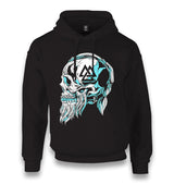 Viking Skull with a Beard Unisex Black Hoodie - Premium  from W.E.N.S. WIND - Just 11990! Shop now at W.E.N.S. WIND