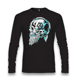 Viking Skull with a Beard Unisex Black Longsleeve - Premium  from W.E.N.S. WIND - Just 7990! Shop now at W.E.N.S. WIND