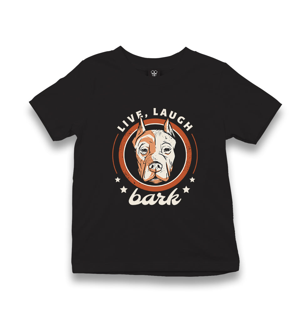 Pitbull Dog Live Laugh Bark Kid's Black T-shirt - Premium  from W.E.N.S. WIND - Just 5990! Shop now at W.E.N.S. WIND