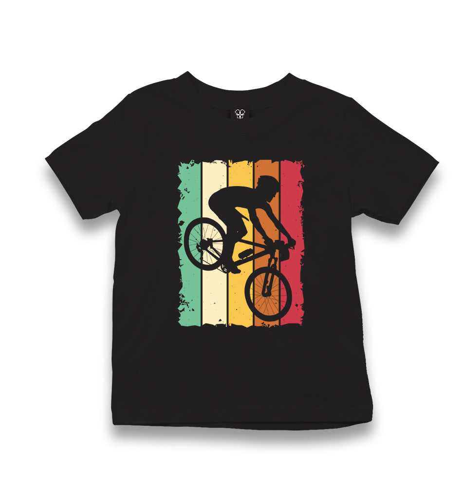 Riding Bicycle Retro Kid's Black T-shirt - Premium  from W.E.N.S. WIND - Just 5990! Shop now at W.E.N.S. WIND