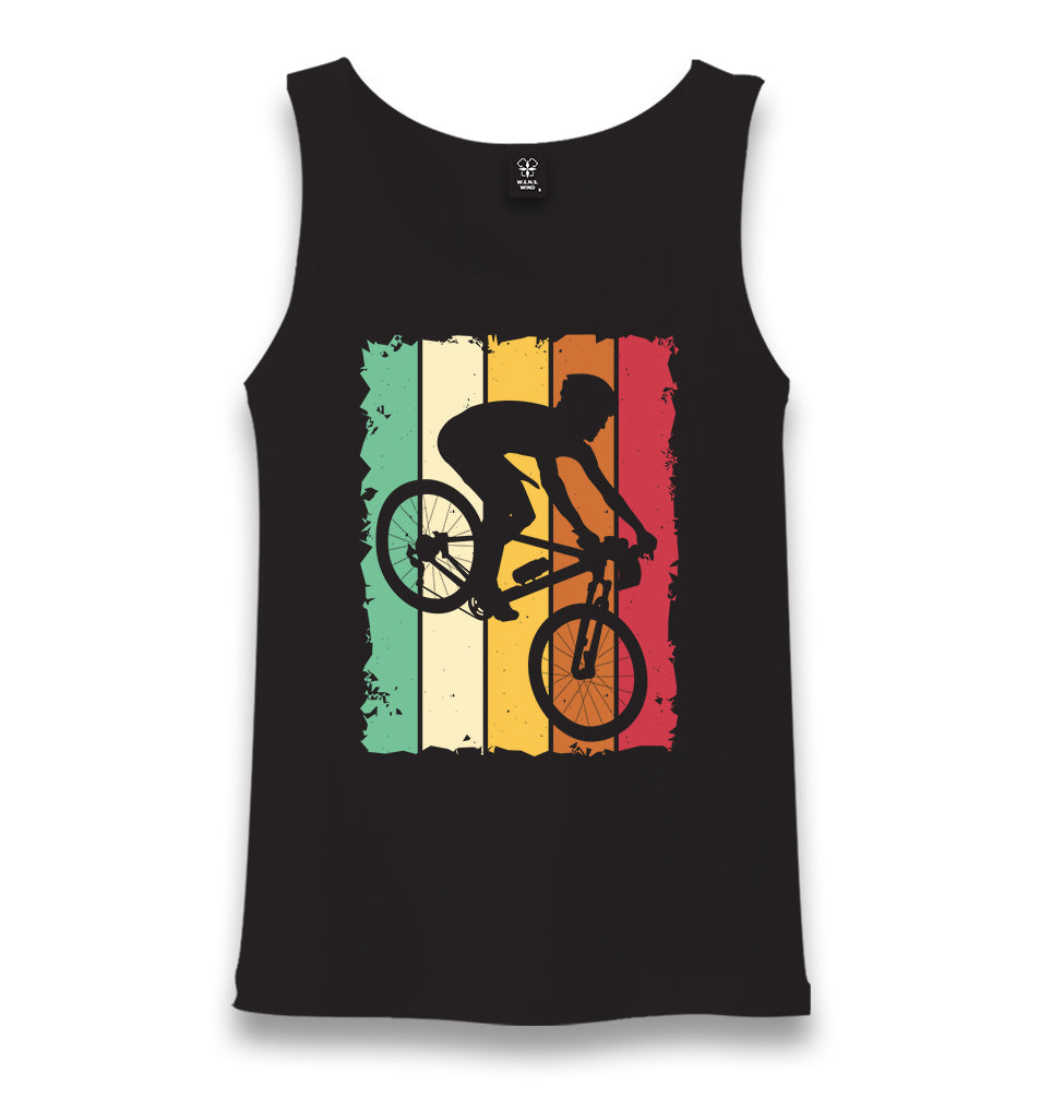 Riding Bicycle Retro Unisex Black Tank Top - Premium  from W.E.N.S. WIND - Just 6490! Shop now at W.E.N.S. WIND