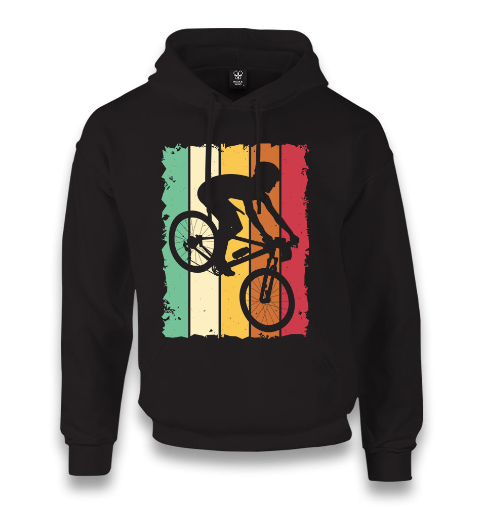 Riding Bicycle Retro Unisex Black Hoodie - Premium  from W.E.N.S. WIND - Just 11990! Shop now at W.E.N.S. WIND