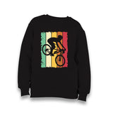 Riding Bicycle Retro Kid's Black Sweatshirt - Premium  from W.E.N.S. WIND - Just 7990! Shop now at W.E.N.S. WIND