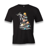 Astronaut Holding Sun Above the Planets Men's Black Tshirt - Premium  from W.E.N.S. WIND - Just 6490! Shop now at W.E.N.S. WIND