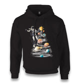 Astronaut Holding Sun Above the Planets Unisex Black Hoodie - Premium  from W.E.N.S. WIND - Just 11990! Shop now at W.E.N.S. WIND