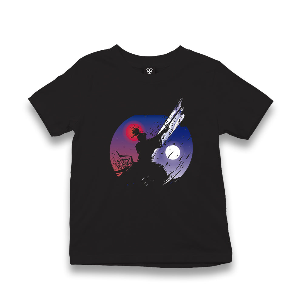 Samurai with a Sword Under Moons Kid's Black T-shirt - Premium  from W.E.N.S. WIND - Just 5990! Shop now at W.E.N.S. WIND