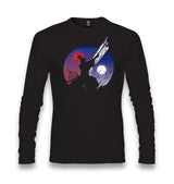 Samurai with a Sword Under Moons Unisex Black Longsleeve - Premium  from W.E.N.S. WIND - Just 7990! Shop now at W.E.N.S. WIND