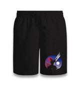 Samurai with a Sword Under Moons Black Shorts - Premium  from W.E.N.S. WIND - Just 7990! Shop now at W.E.N.S. WIND